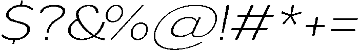 Aukim II Extra Light Expanded It otf (200) Font OTHER CHARS