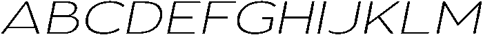 Aukim II Extra Light Expanded It otf (200) Font UPPERCASE