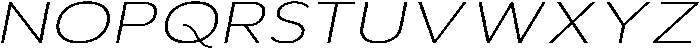 Aukim II Extra Light Expanded It otf (200) Font UPPERCASE