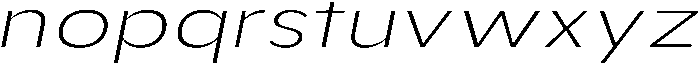 Aukim II Extra Light Expanded It otf (200) Font LOWERCASE