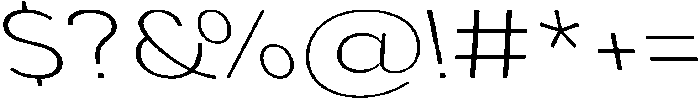 Aukim II Extra Light Expanded Sl otf (200) Font OTHER CHARS