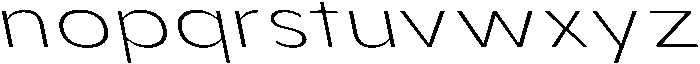 Aukim II Extra Light Expanded Sl otf (200) Font LOWERCASE