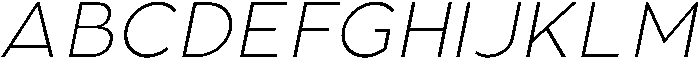 Aukim II ExtraLight Italic otf (200) Font