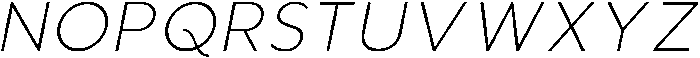Aukim II ExtraLight Italic otf (200) Font UPPERCASE