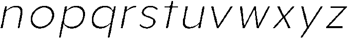 Aukim II ExtraLight Italic otf (200) Font LOWERCASE