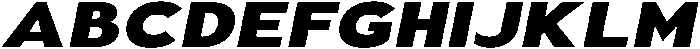 Aukim II Heavy Expanded Italic otf (800) Font UPPERCASE
