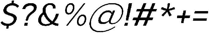Aukim II Italic otf (400) Font OTHER CHARS