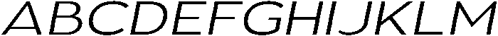 Aukim II Light Expanded Italic otf (300) Font UPPERCASE