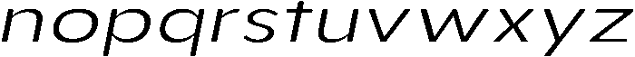 Aukim II Light Expanded Italic otf (300) Font LOWERCASE