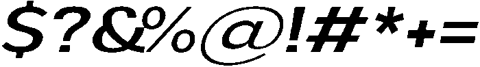 Aukim II Medium Expanded Italic otf (500) Font OTHER CHARS