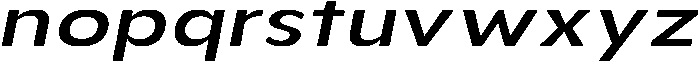 Aukim II Medium Expanded Italic otf (500) Font LOWERCASE