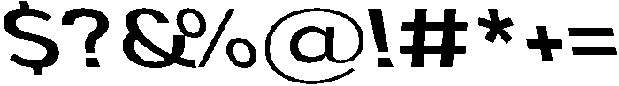 Aukim II Medium Expanded Slanted otf (500) Font OTHER CHARS