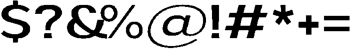 Aukim II Medium Expanded otf (500) Font OTHER CHARS