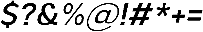 Aukim II Medium Italic otf (500) Font OTHER CHARS