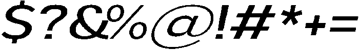 Aukim II News Expanded Italic otf (400) Font OTHER CHARS
