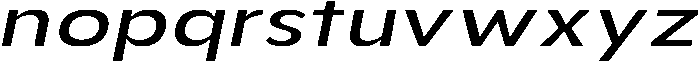 Aukim II News Expanded Italic otf (400) Font LOWERCASE