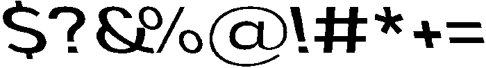 Aukim II News Expanded Slanted otf (400) Font OTHER CHARS