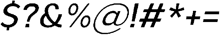 Aukim II News Italic otf (400) Font OTHER CHARS