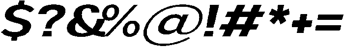 Aukim II Semi Bold Expanded It otf (600) Font OTHER CHARS