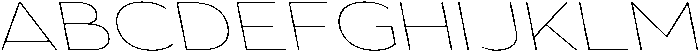 Aukim II Thin Expanded Slanted otf (100) Font UPPERCASE