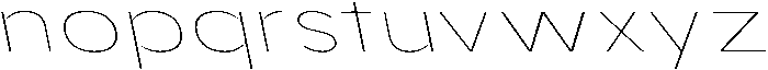 Aukim II Thin Expanded Slanted otf (100) Font LOWERCASE