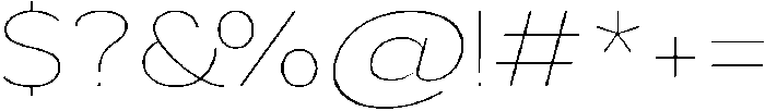 Aukim II Thin Expanded otf (100) Font OTHER CHARS