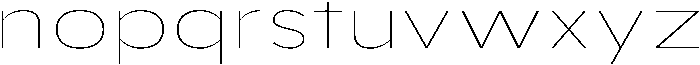 Aukim II Thin Expanded otf (100) Font LOWERCASE
