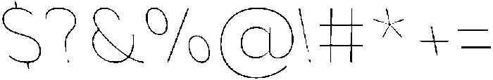Aukim II Thin Slanted otf (100) Font OTHER CHARS