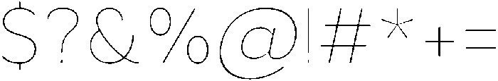 Aukim II Thin otf (100) Font OTHER CHARS