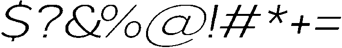 Aukim II Ultra Light Expanded Italic otf (300) Font OTHER CHARS