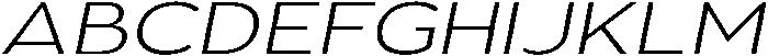 Aukim II Ultra Light Expanded Italic otf (300) Font UPPERCASE