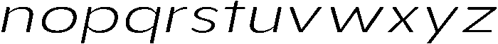Aukim II Ultra Light Expanded Italic otf (300) Font LOWERCASE
