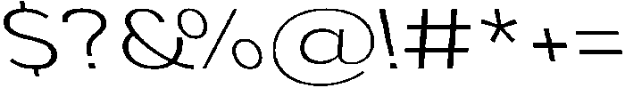Aukim II Ultra Light Expanded Sl otf (300) Font OTHER CHARS