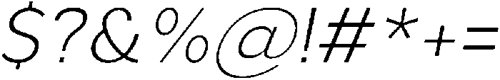 Aukim II Ultra Light Italic otf (300) Font OTHER CHARS