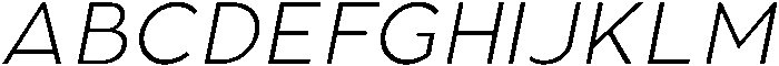 Aukim II Ultra Light Italic otf (300) Font UPPERCASE