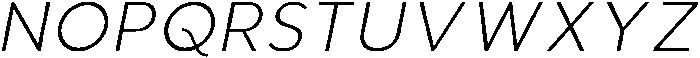 Aukim II Ultra Light Italic otf (300) Font UPPERCASE