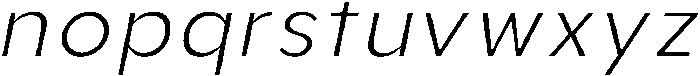 Aukim II Ultra Light Italic otf (300) Font LOWERCASE