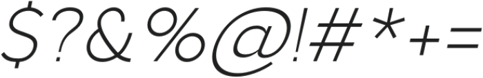 Aukim Light Italic otf (300) Font OTHER CHARS