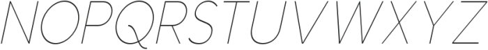 Aukim Thin Condensed Italic otf (100) Font UPPERCASE
