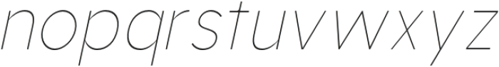 Aukim Thin Condensed Italic otf (100) Font LOWERCASE