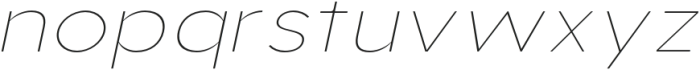 Aukim Thin Expanded Italic otf (100) Font LOWERCASE