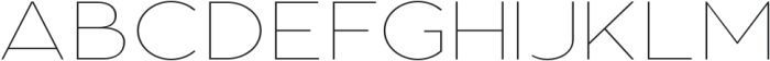 Aukim Thin Expanded otf (100) Font UPPERCASE