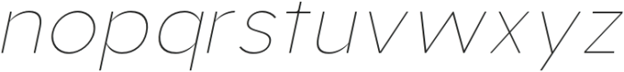 Aukim Thin Italic otf (100) Font LOWERCASE