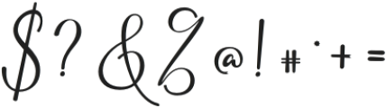Aunther Signature Bold Regular otf (700) Font OTHER CHARS