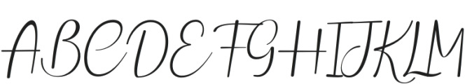 Aunther Signature Slant Regular otf (400) Font UPPERCASE