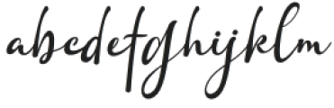 Aunther Signature Slant Regular otf (400) Font LOWERCASE