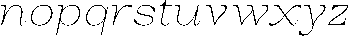 Auralic Thin Italic otf (100) Font LOWERCASE