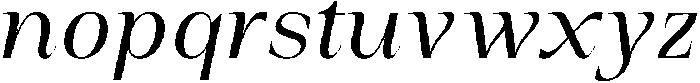 Auralic Variable Condensed Italic ttf (400) Font LOWERCASE
