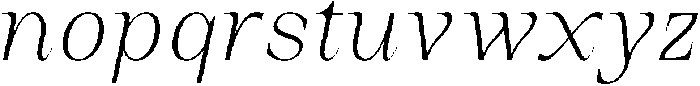 Auralic Variable Extra Light Condensed Italic ttf (200) Font LOWERCASE