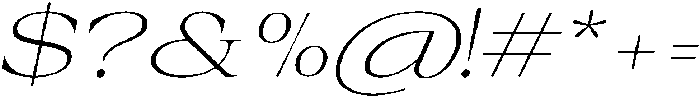 Auralic Variable Extra Light Semi Expanded Italic ttf (200) Font OTHER CHARS